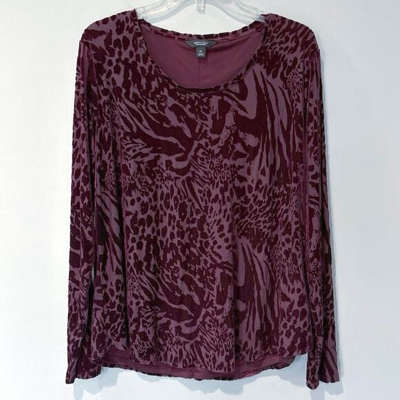 Simply Vera Wang Velvet Burnout Top Women's XL - Picture 1 of 4
